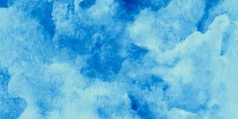 Blue watercolor vector background. Abstract hand paint square stain backdrop Stock Illustration