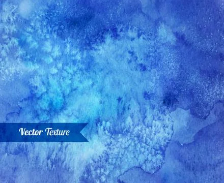 Blue watercolor vector texture Stock Illustration