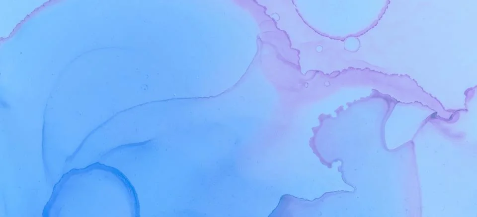 Blue Watercolour Wave Background. Gradient Ink Stock Illustration