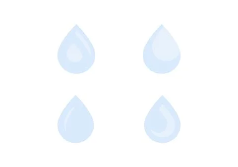 Blue waterdrop vector isolated on white background ep108 Stock Illustration