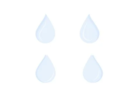 Blue waterdrop vector isolated on white background ep109 イラスト素材