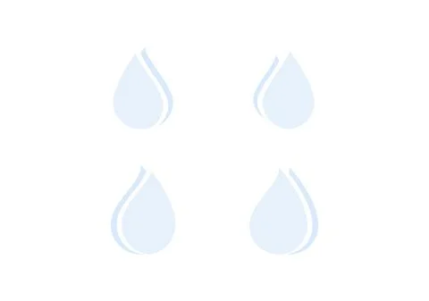 Blue waterdrop vector isolated on white background ep110 Stock Illustration