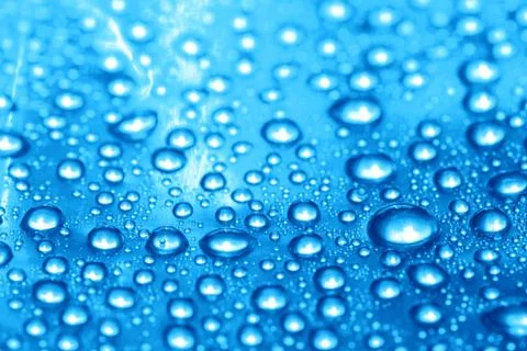 Blue waterdrops Stock Photos