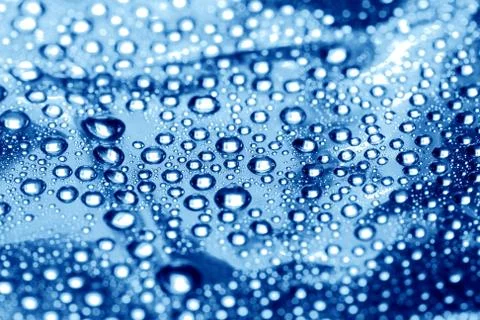Blue waterdrops 写真素材
