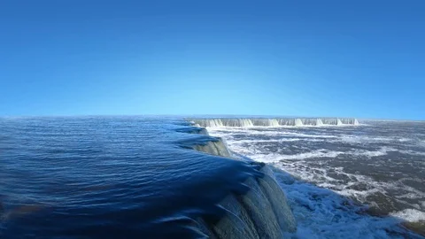 Blue waterfall flowing. Stock Footage 112641607