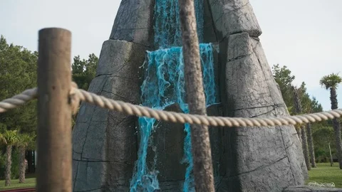 Blue waterfall Stock Footage 108677256