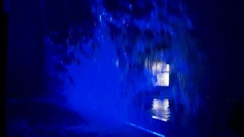 Blue waterfall Stock Footage 133254108