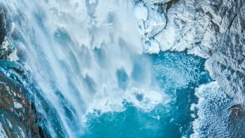 Blue waterfall Stock Photos