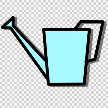Blue watering can Stock Illustration