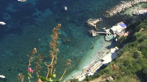Blue waters of Capri Video stock 21436143