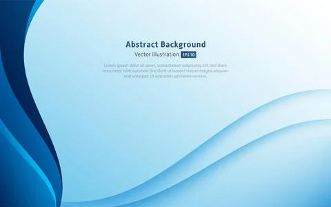 Blue wave abstract background. Blue wave dynamic vector. Stock Illustration