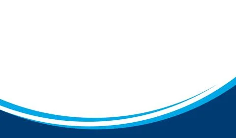 Blue Wave Abstract Background with Curved Lines on White Stock Illustration