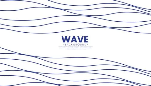 Blue wave abstract background. The dynamic blend of curves and lines create.. Stock Illustration