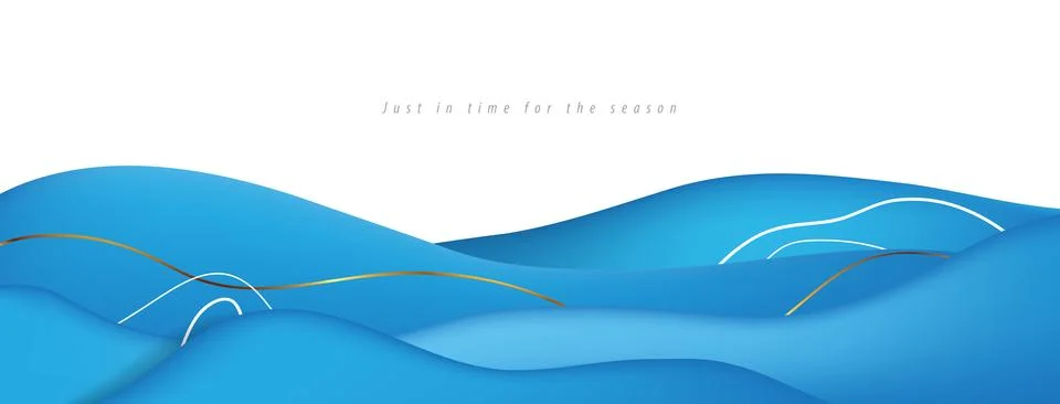 Blue wave abstract background layout banner Stock Illustration