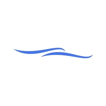 Blue Wave Abstract Line Logo Stock Illustration