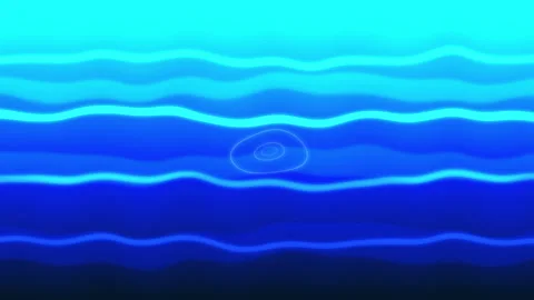 Blue wave animation loop  fluid pattern  abstract motion background Stock Footage 347198740