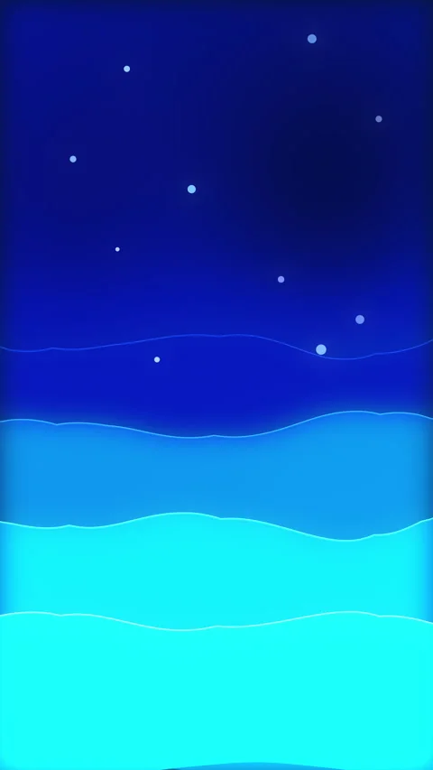 Blue wave animation loop night sky stars seamless motion graphic Stock Footage 346863769