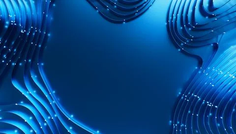 Blue Wave Background. Abstract Minimal Exterior Design. Stock Illustration