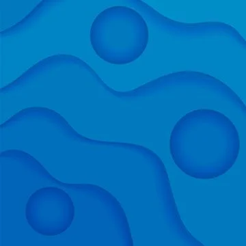 Blue Wave Background. Abstract Minimalistic Pattern with Shadows 스톡 일러스트
