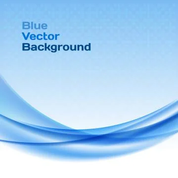 Blue wave background with halftone. Stock Illustration