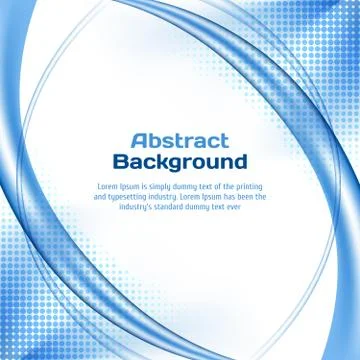 Blue wave background with halftone. 스톡 일러스트