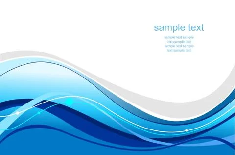 Blue wave background Stock Illustration