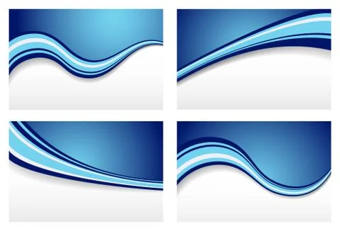 Blue Wave Backgrounds Stock Illustration