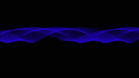 Blue wave on black background,best animation in 4k. Stock Footage 201379296