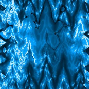 Blue wave. Bright zigzag neon pattern with ocean effect. Illustrazione stock