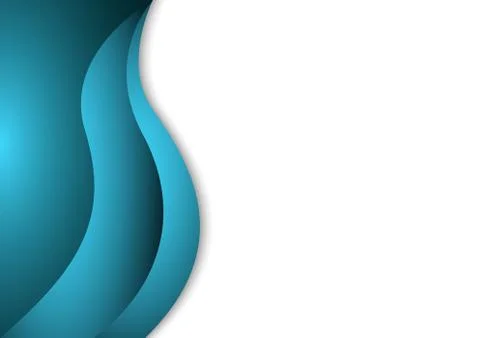 Blue wave cover design Stock Illustration
