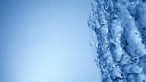 Blue wave crossing the frame, slow motion Stock Footage 92815537