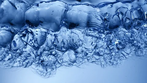 Blue wave crossing the frame from top, slow motion Stock Footage 92813853