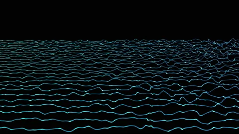 Blue wave digital pattern. Network lines background. Stock Footage 152633119