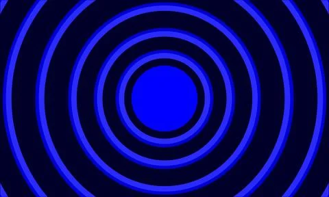 Blue wave-emitting circle. radar illustration background Stock Illustration