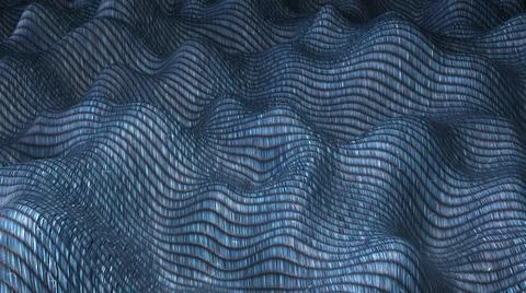 Blue wave fabric Stock Illustration