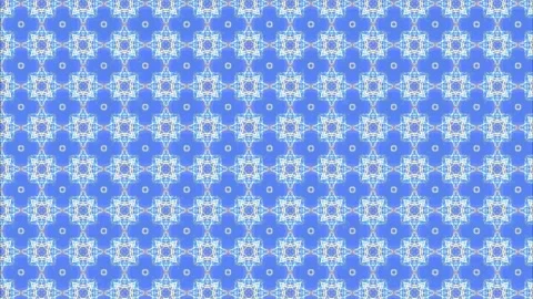 Blue Wave Fabric Pattern with White Floral Embroidered Design Stock Footage 336341608