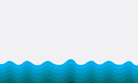 Blue wave five Illustrazione stock