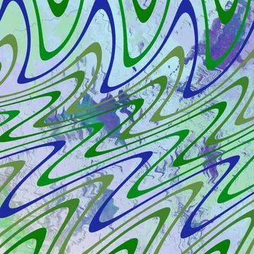 Blue wave green square waveform pattern waves lines wavelength illustration art Illustrazione stock