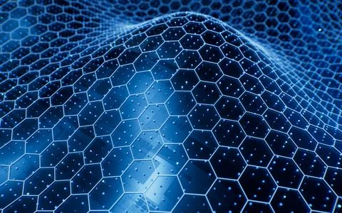 Blue wave grid background, 3d rendering. Stock Illustration