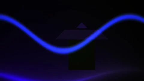 Blue wave light on black background. Stock Footage 337455980