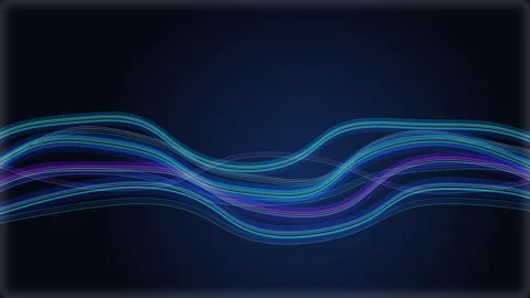 Blue wave light loop motion graphic background texture pattern animation Stock Footage 346546086
