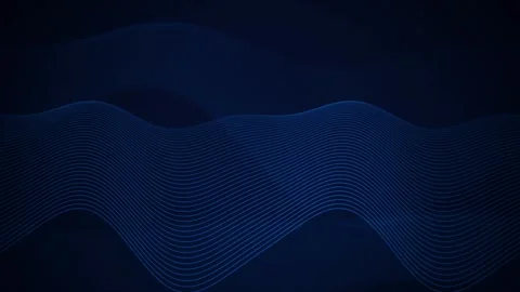 Blue wave lines undulate gently in a seamless loop Stock Footage 341070597