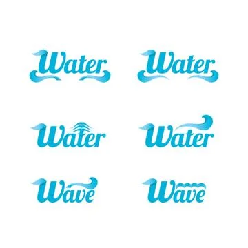 Blue wave logo design elements. abstract wave イラスト素材