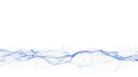 Blue wave with motion dots. Abstract digital white background. Stock-Footage 291956054