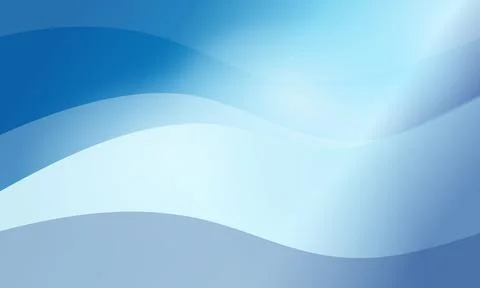 Blue wave pattern features a smooth gradient and flowing curves Stock Photos