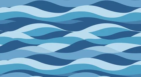 A blue wave pattern Stock Illustration