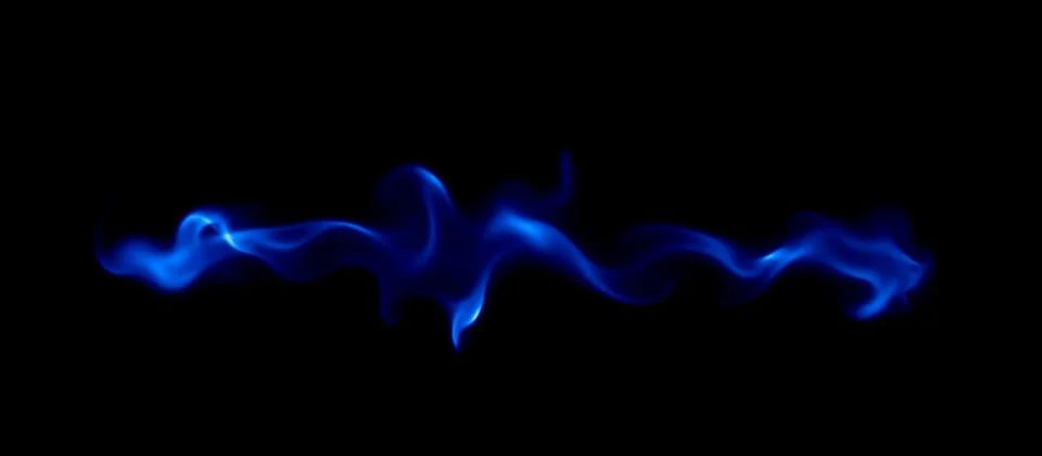 Blue Wave Pattern Overlay on Black Background Abstract Design Illustrazione stock