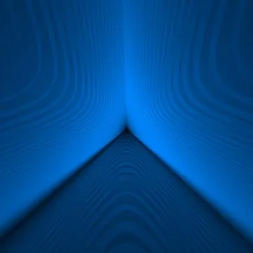 Blue wave pattern on three sides Illustrazione stock