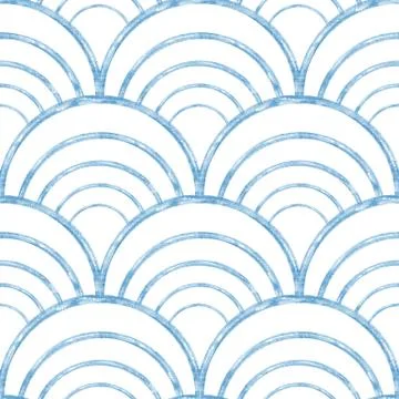 Blue wave seamless pattern. Grunge texture Stock-Illustration