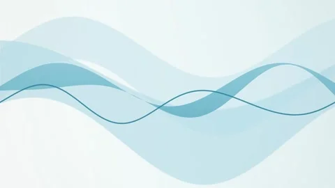 Blue wave shapes and a thin oscillating line flow smoothly Видео 342211908
